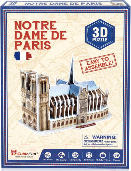 Изображение товара Конструктор CubicFun Нотердам де Пари (S3012h)