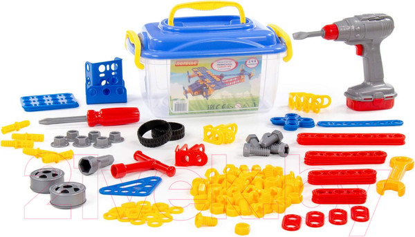 Изображение товара Конструктор Полесье Изобретатель. Самолет №2 / 55217 (144эл, в контейнере)