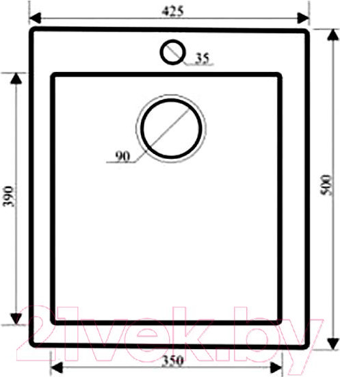 Изображение товара Мойка кухонная GRANULA GR-4201 (шварц)