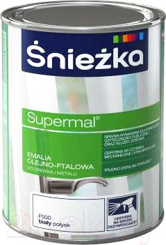 Эмаль Sniezka Supermal масляно-фталевая (800мл, белый глянец)