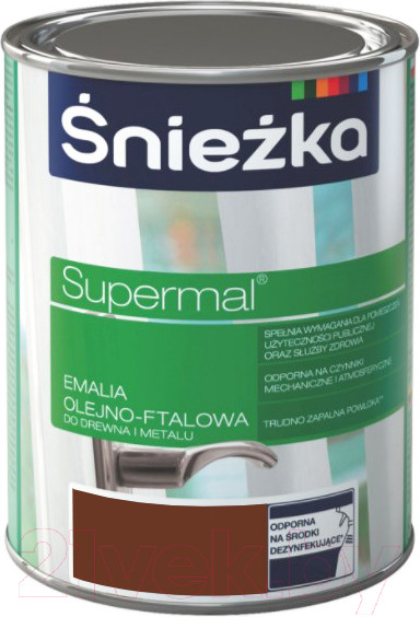 Изображение товара Эмаль Sniezka Supermal масляно-фталевая (800мл, орех средний)