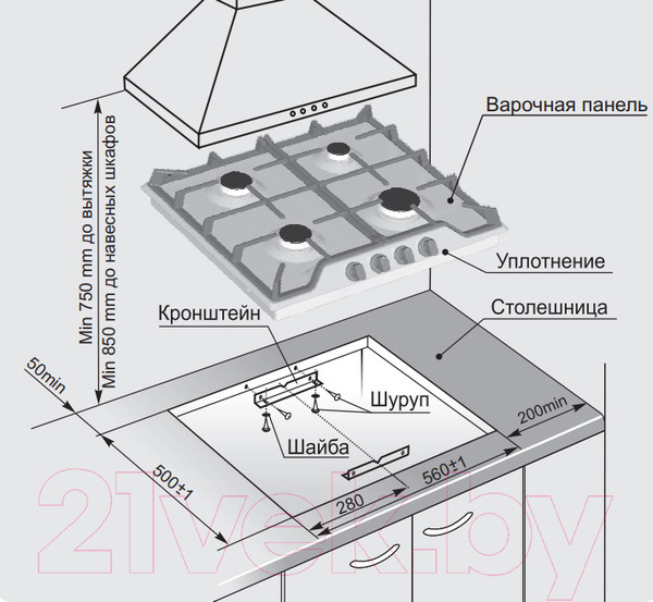 Изображение товара Газовая варочная панель GEFEST ПВГ 1212 К2