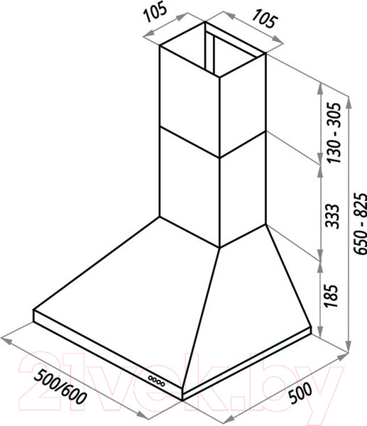 Изображение товара Вытяжка купольная Maunfeld Aire 60 (белый)