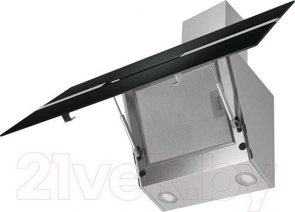 Изображение товара Вытяжка наклонная Maunfeld Mersey 90 (нержавеющая сталь/черное стекло)