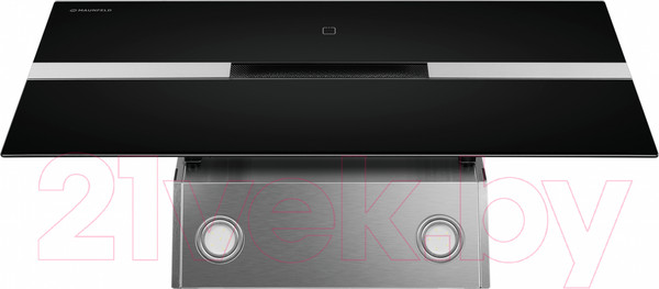 Изображение товара Вытяжка наклонная Maunfeld Mersey 90 (нержавеющая сталь/черное стекло)