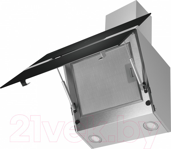 Изображение товара Вытяжка наклонная Maunfeld Mersey 60 (нержавеющая сталь/черное стекло)