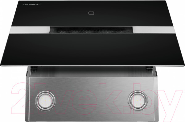 Изображение товара Вытяжка наклонная Maunfeld Mersey 60 (нержавеющая сталь/черное стекло)