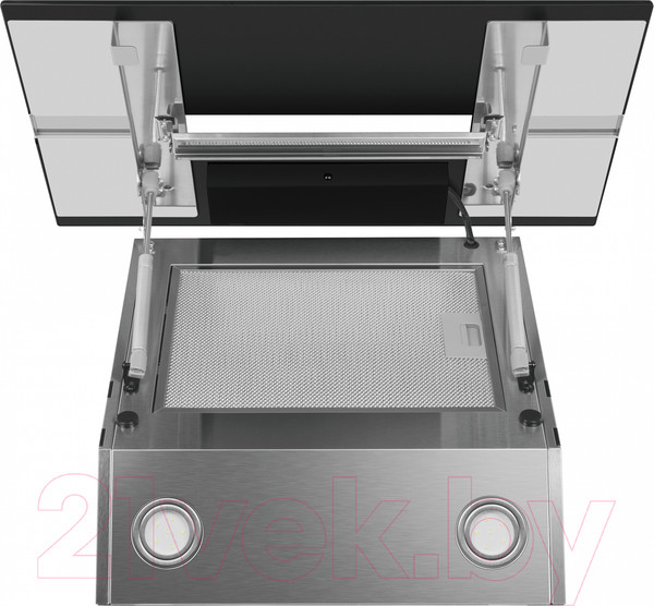 Изображение товара Вытяжка наклонная Maunfeld Mersey 60 (нержавеющая сталь/черное стекло)