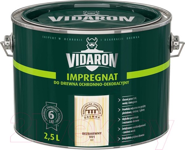 Изображение товара Защитно-декоративный состав Vidaron Impregnant V01 Бесцветный (2.5л)