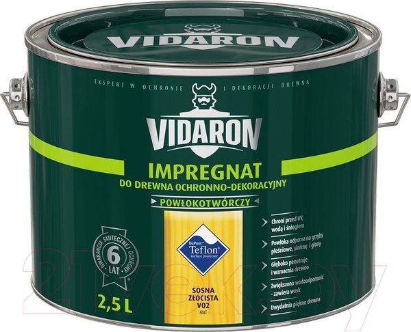 Изображение товара Защитно-декоративный состав Vidaron Impregnant V02 Золотистая сосна (2.5л)