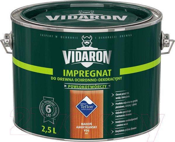 Изображение товара Защитно-декоративный состав Vidaron Impregnant V06 Американское красное дерево (2.5л)
