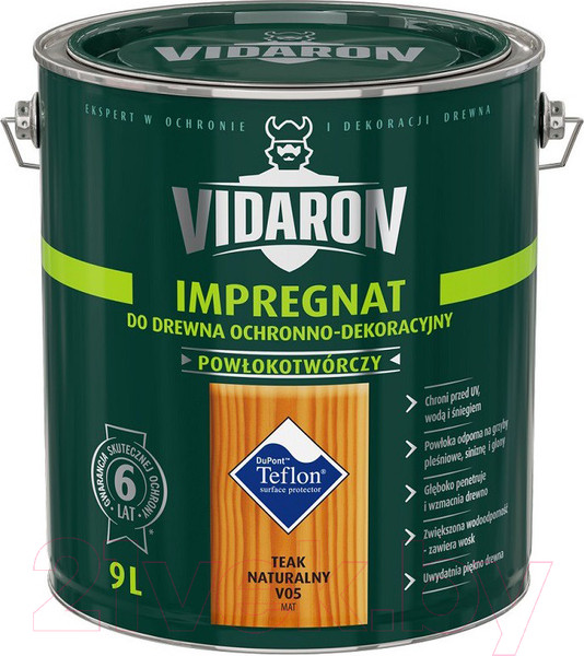 Изображение товара Защитно-декоративный состав Vidaron Impregnant V05 Натуральный тик (9л)