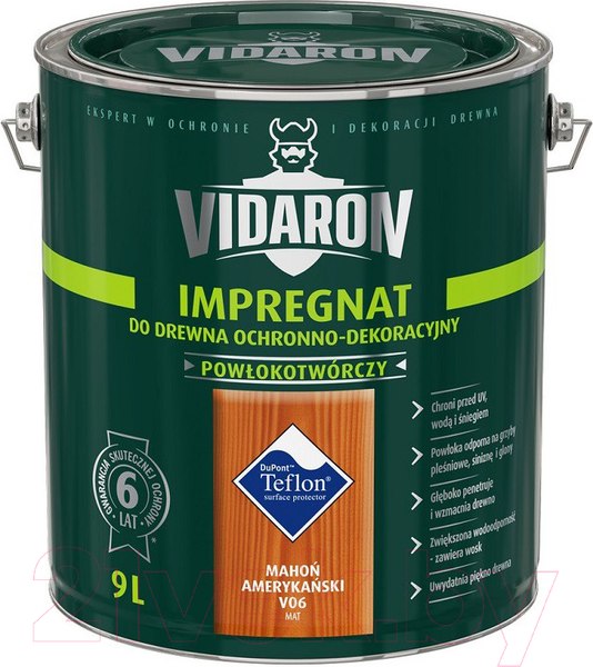Изображение товара Защитно-декоративный состав Vidaron Impregnant V06 Американское Красное Дерево (9л)