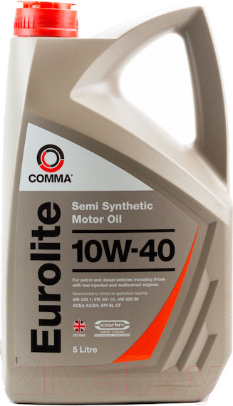 Изображение товара Моторное масло Comma Eurolite 10W40 / EUL5L (5л)