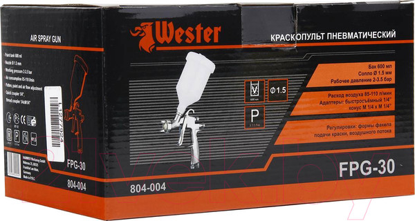 Изображение товара Пневматический краскопульт Wester FPG-30 LVLP