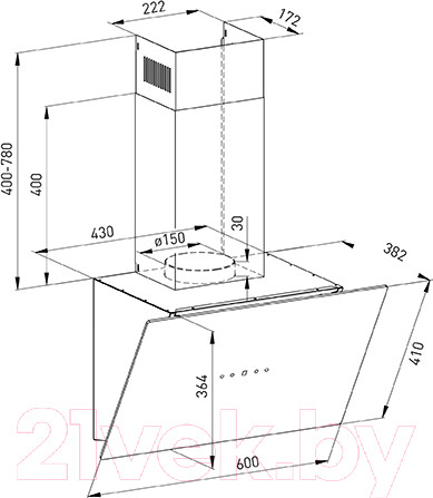 Изображение товара Вытяжка наклонная Making Oasis Everywhere NB-60W