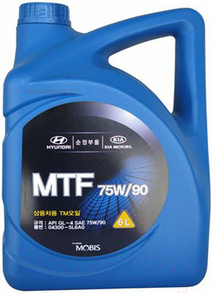 Изображение товара Трансмиссионное масло Hyundai/KIA MTF Gear Oil 75W90 / 043005L6A0 (6л)