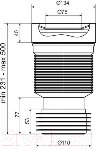 Изображение товара Слив (гофра) Ани Пласт K828