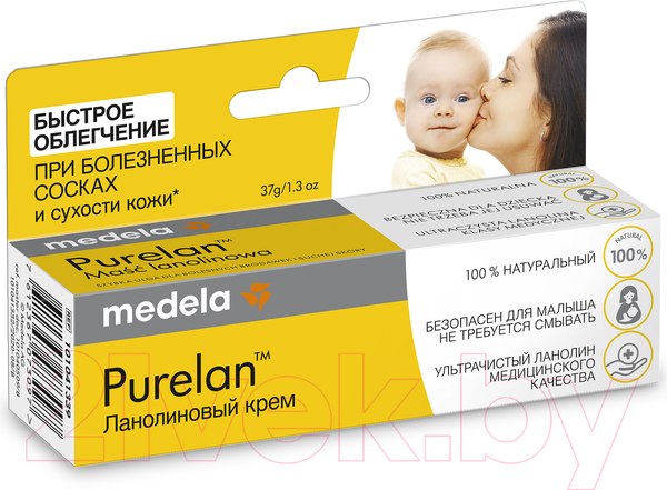 Изображение товара Средство для ухода за сосками Medela Для ухода за сосками PureLan 100 / 008.0009 (37гр)