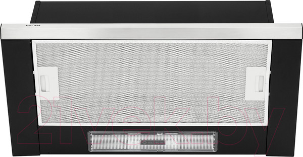 Изображение товара Вытяжка телескопическая Krona Kamilla Slim 600 2m / 00020960 (черный/нержавеющая сталь)