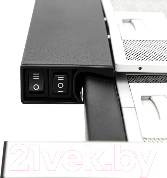 Изображение товара Вытяжка телескопическая Krona Kamilla Slim 600 2m / 00020960 (черный/нержавеющая сталь)