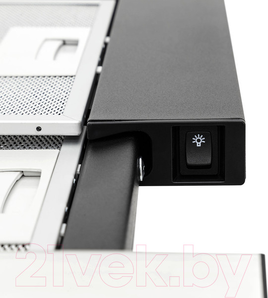 Изображение товара Вытяжка телескопическая Krona Kamilla Slim 600 2m / 00020960 (черный/нержавеющая сталь)