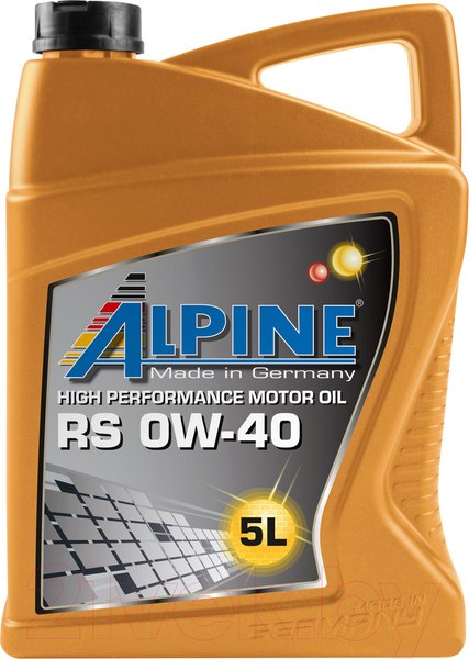 Изображение товара Моторное масло ALPINE RS 0W40 / 0100222 (5л)