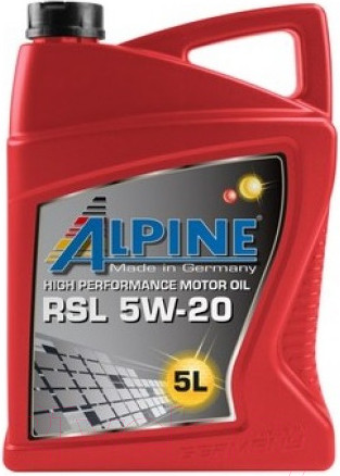 Изображение товара Моторное масло ALPINE RSL 5W20 / 0100152 (5л)