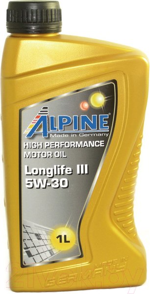 Изображение товара Моторное масло ALPINE Longlife III 5W30 / 0100281 (1л)