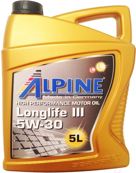 Изображение товара Моторное масло ALPINE Longlife III 5W30 / 0100282 (5л)