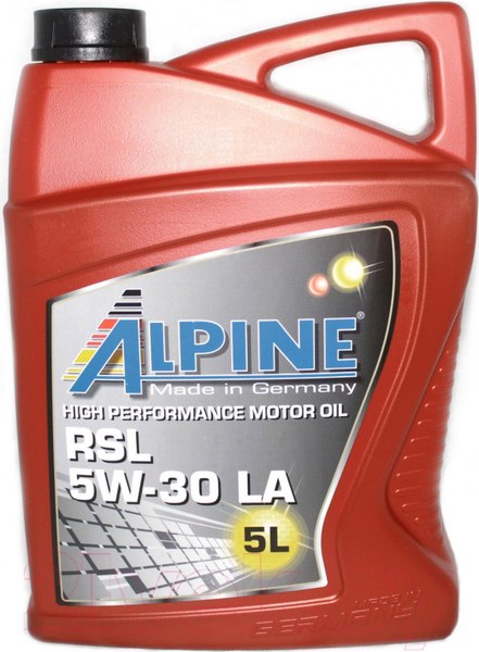 Изображение товара Моторное масло ALPINE RSL 5W30 LA / 0100302 (5л)