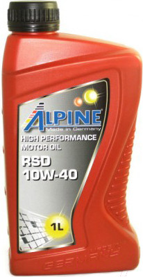 Изображение товара Моторное масло ALPINE RSD 10W40 / 0100121 (1л)