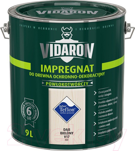 Изображение товара Защитно-декоративный состав Vidaron Impregnant V17 Дуб Беленый (9л)