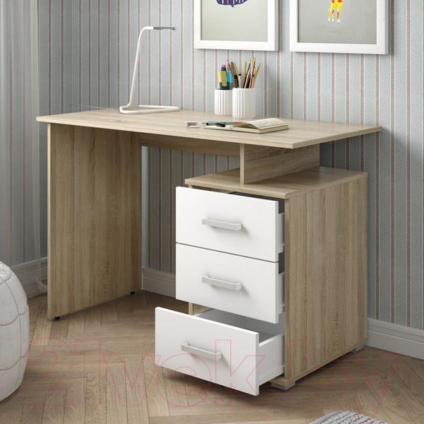 Изображение товара Письменный стол Славянская столица Д-СП1 (дуб сонома/белый)