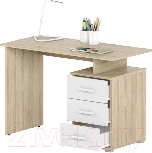 Изображение товара Письменный стол Славянская столица Д-СП1 (дуб сонома/белый)