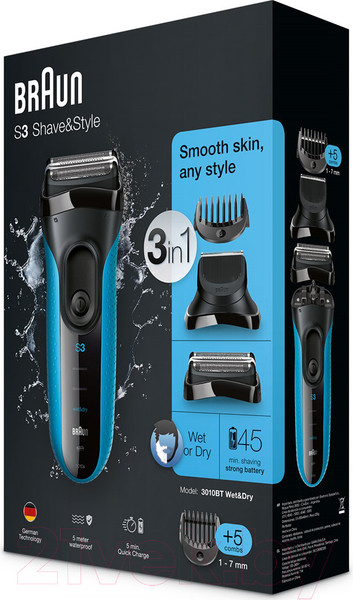 Изображение товара Электробритва Braun Series 3 Shave&Style 3010BT Wet&Dry (81547159)