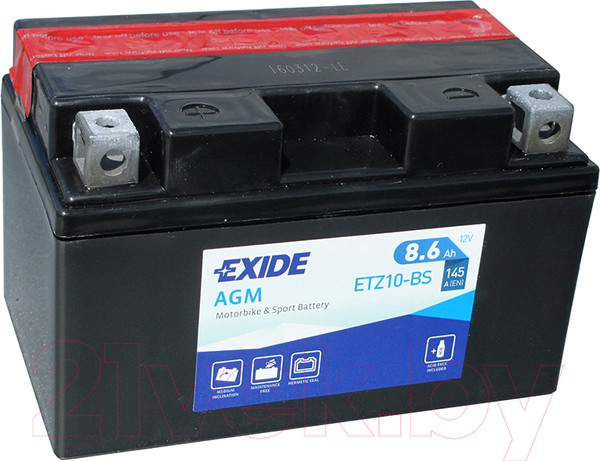 Изображение товара Мотоаккумулятор Exide Bike Maintenance Free ETZ10-BS (8.6 А/ч)
