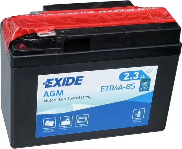 Изображение товара Мотоаккумулятор Exide ETR4A-BS (2.3 А/ч)
