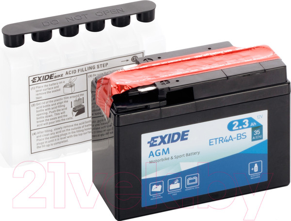 Изображение товара Мотоаккумулятор Exide ETR4A-BS (2.3 А/ч)