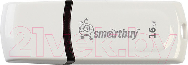 Изображение товара USB flash накопитель SmartBuy Paean White 16Gb (SB16GBPN-W)