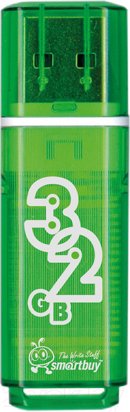 Изображение товара USB flash накопитель SmartBuy Glossy Green 32Gb (SB32GBGS-G)