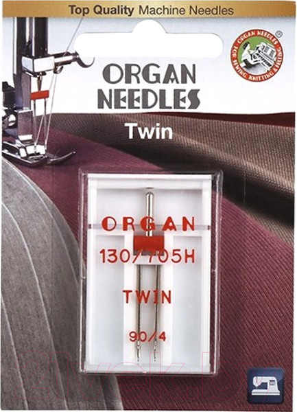 Изображение товара Набор игл для бытовой швейной машины Organ 1-90/4 (двойные)
