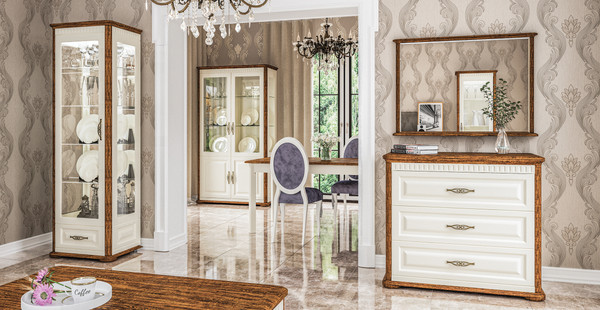 Изображение товара Зеркало Мебель-Неман Марсель МН-126-08 (крем/дуб кантри)