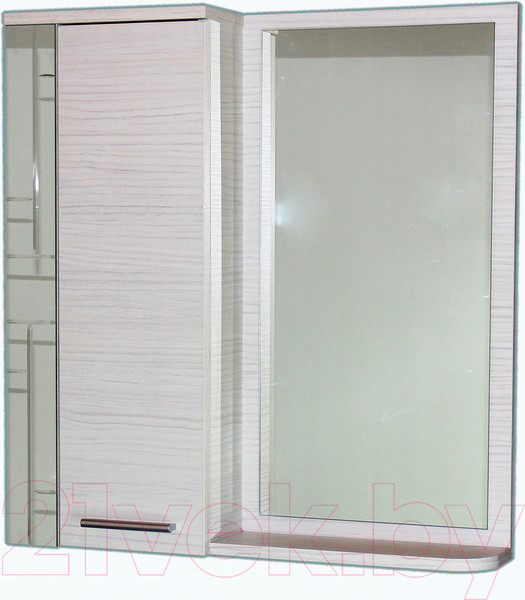 Изображение товара Шкаф с зеркалом для ванной СанитаМебель Прованс 101.700 (левый, гасиенда)