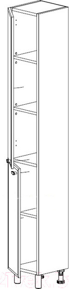 Изображение товара Шкаф-пенал для ванной СанитаМебель Лотос 501.270 (правый)