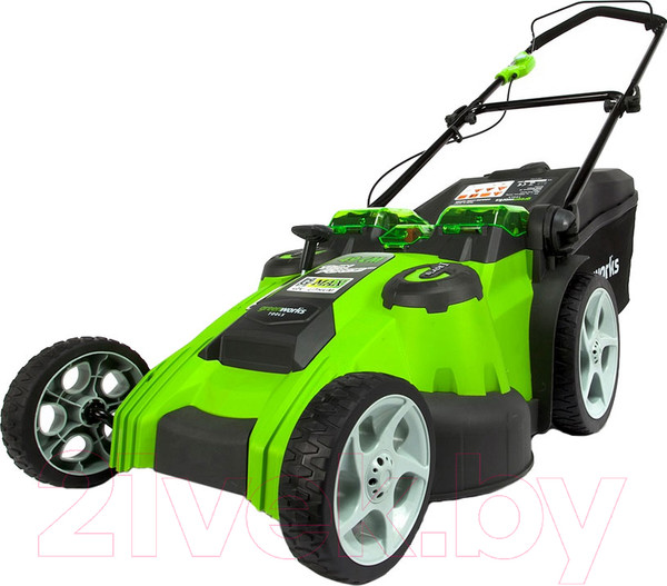 Изображение товара Газонокосилка аккумуляторная Greenworks G40LM49DB Twin Force 40V 49см / 2500207 (без АКБ и ЗУ)