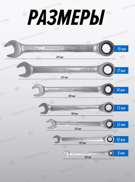 Изображение товара Набор ключей Forsage F-51072 (4675)