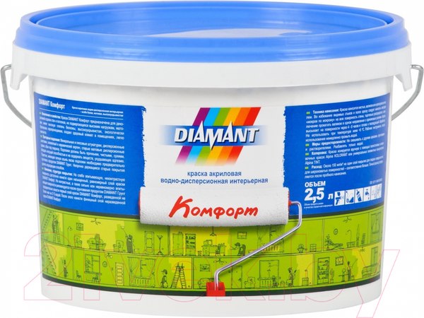 Изображение товара Краска Diamant Комфорт (2.5л, белый)