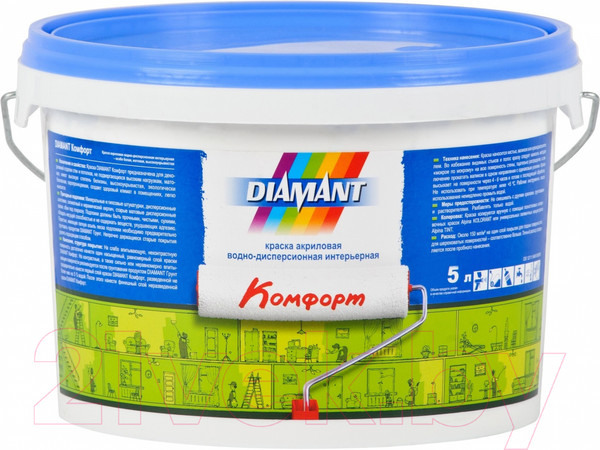 Изображение товара Краска Diamant Комфорт (5л, белый)