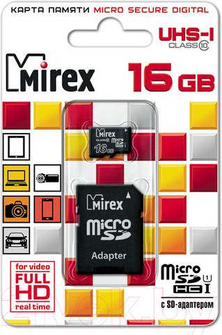 Изображение товара Карта памяти Mirex microSDHC 16GB Class 10 UHS-I (13613-ADSUHS16)